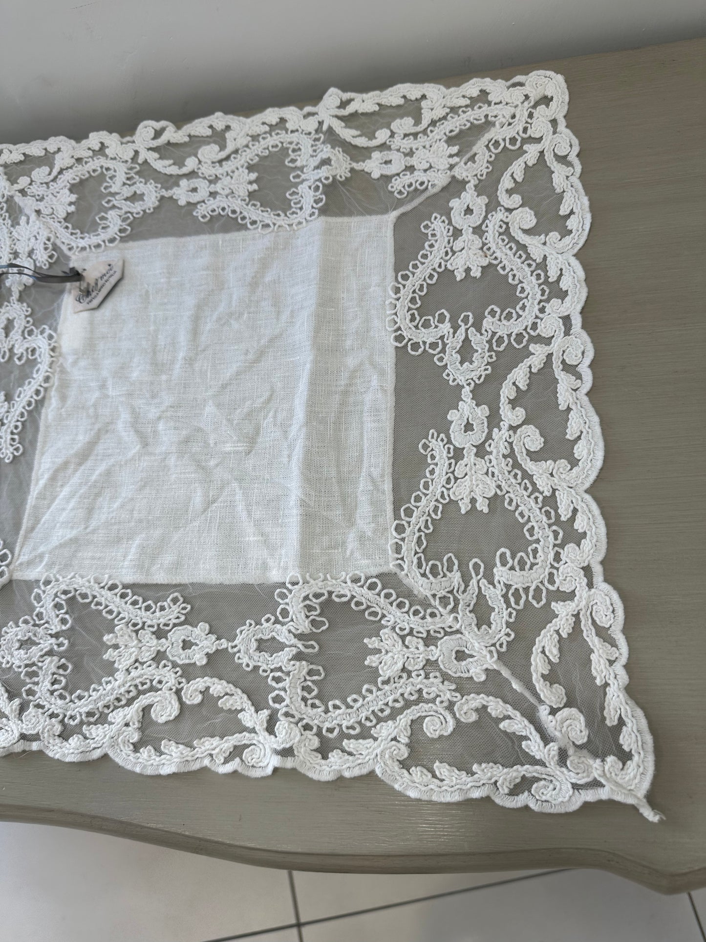 Centrino cornice ‘Arabesque’ colore naturale 45x45 - Chez moi