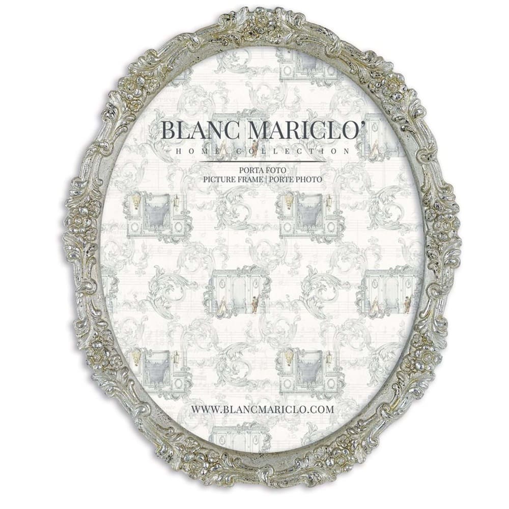 Portafoto ovale argento 24x29- Blanc Mariclò