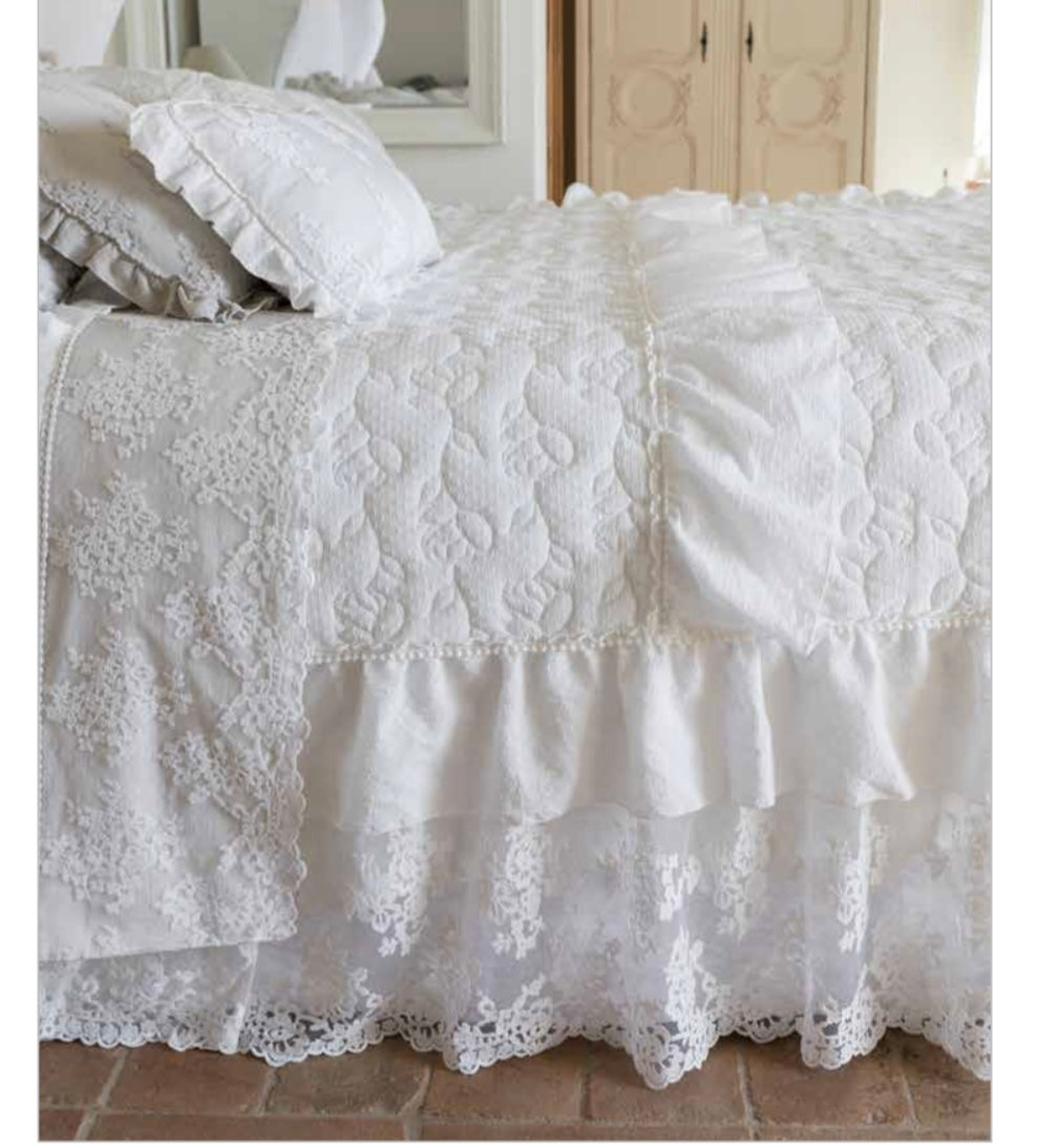 Trapunta matrimoniale Colette Flora in cotone 270x270 - Chez moi