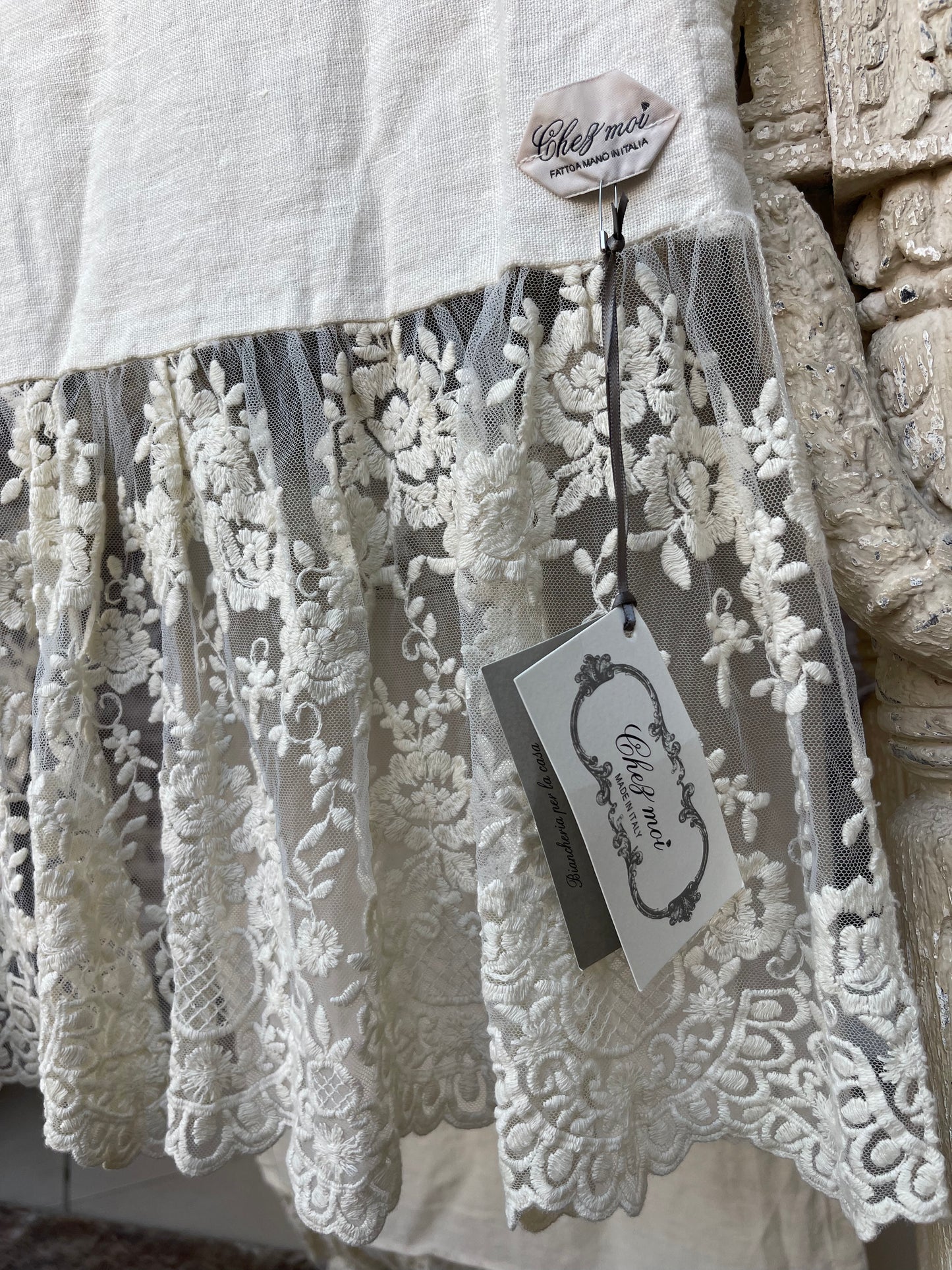 Runner lino e pizzo Provenza - Chez moi