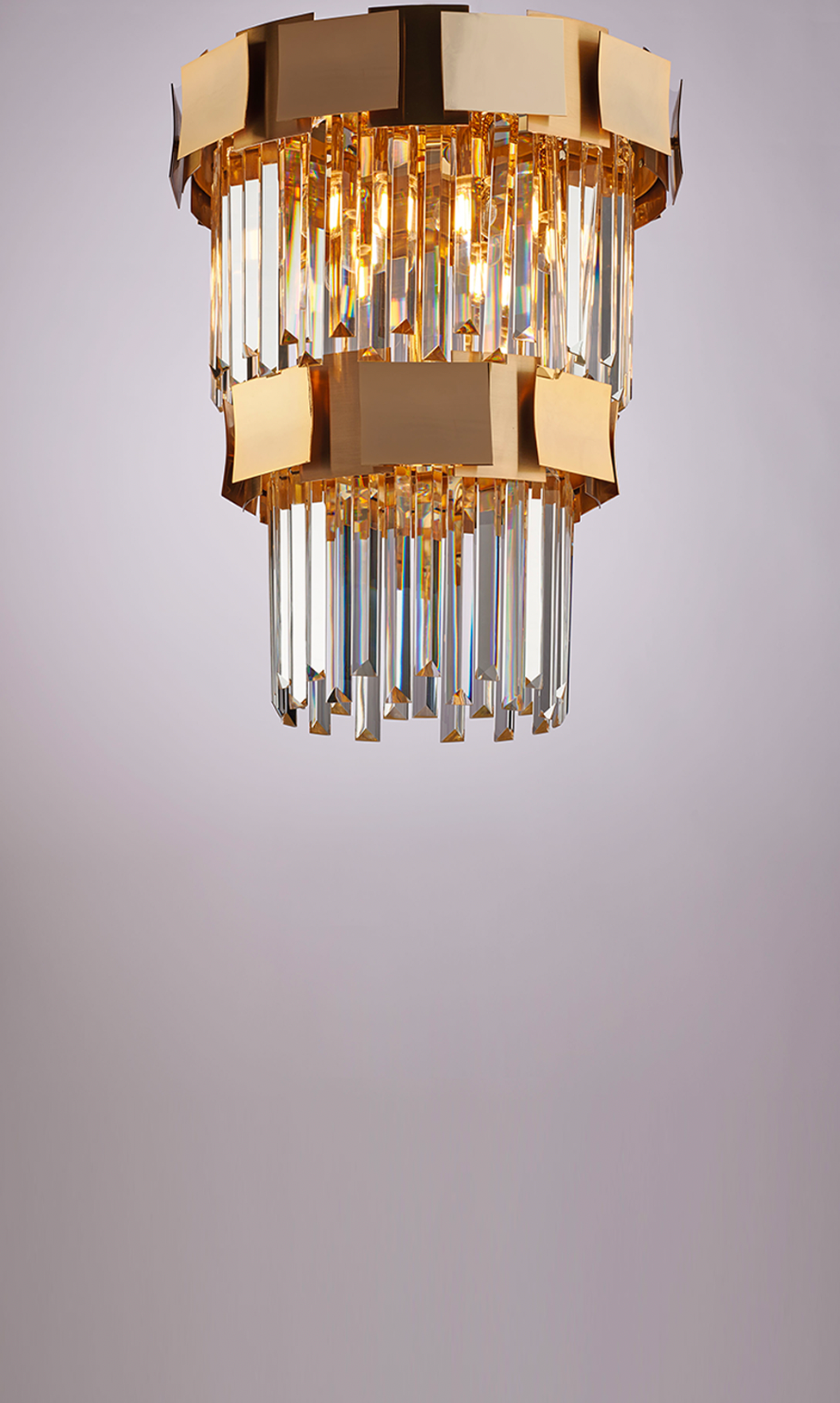 Lampadario a sospensione su 2 piani 10 luci 'Londra' - Leo Lux