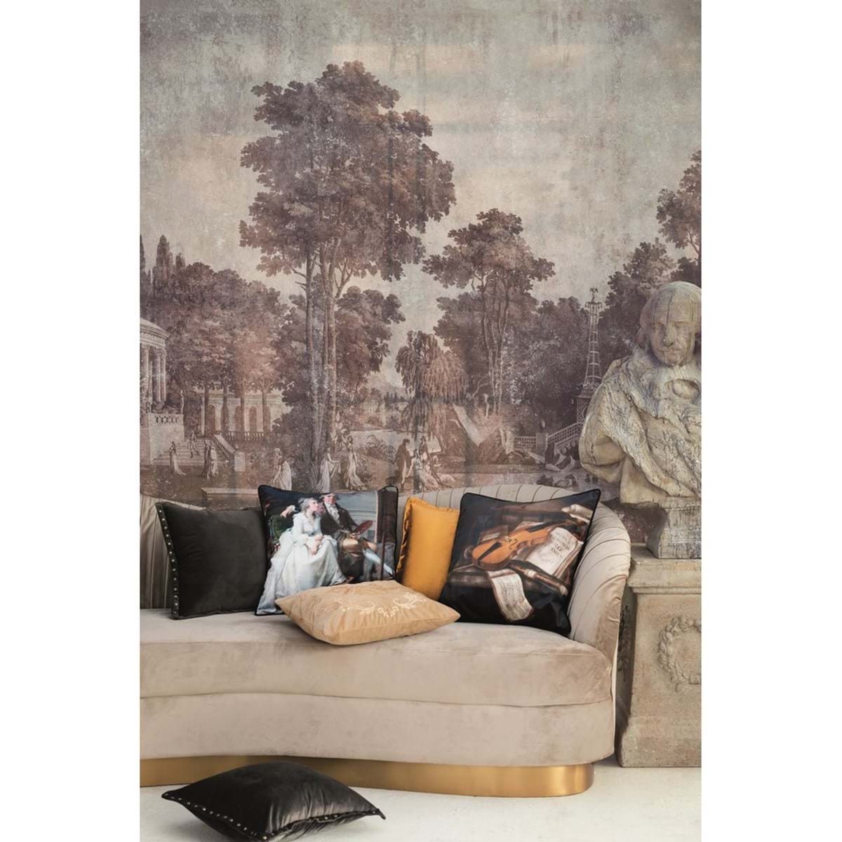 Cuscino velluto verde con borchie 45x45 - Blanc Maricló