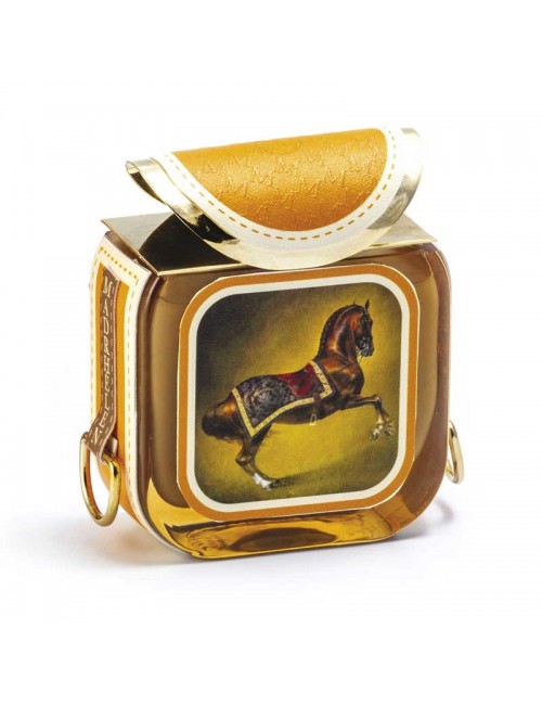 CANDELA IN VASETTO DI VETRO "LINEA HORSE" -MADRHÉLEN