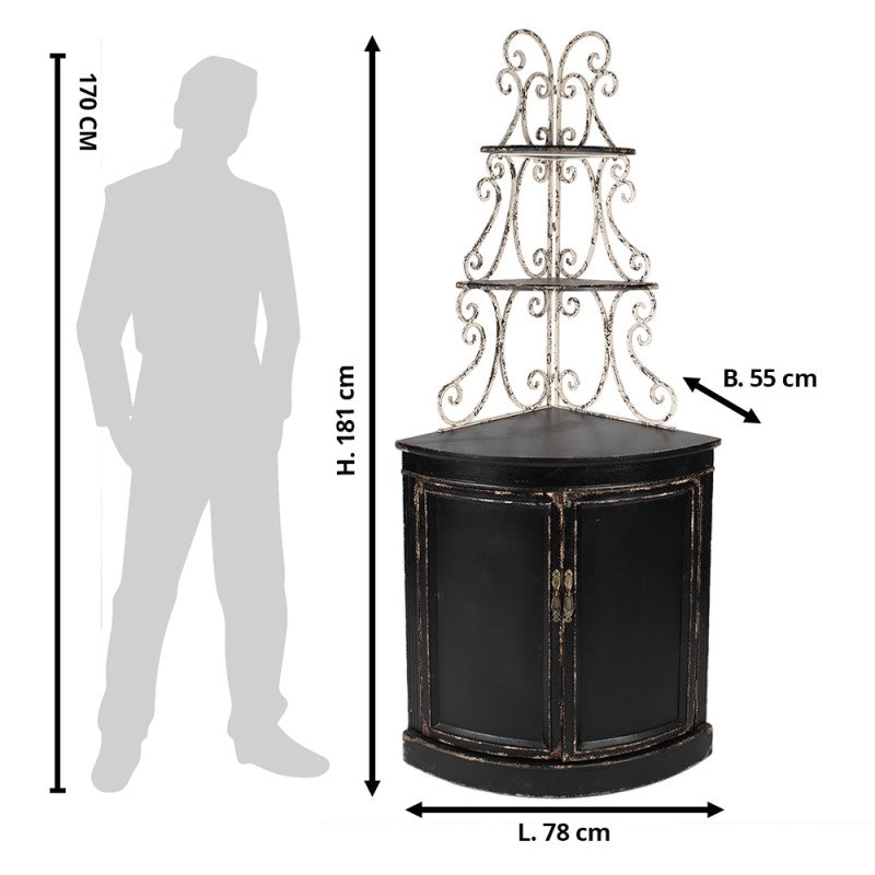 Credenza con due ante e eteregè in ferro 78x55xH181- Clayre&Effe