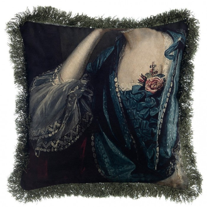 Cuscino velluto stampato 30x30 - Blanc Mariclò