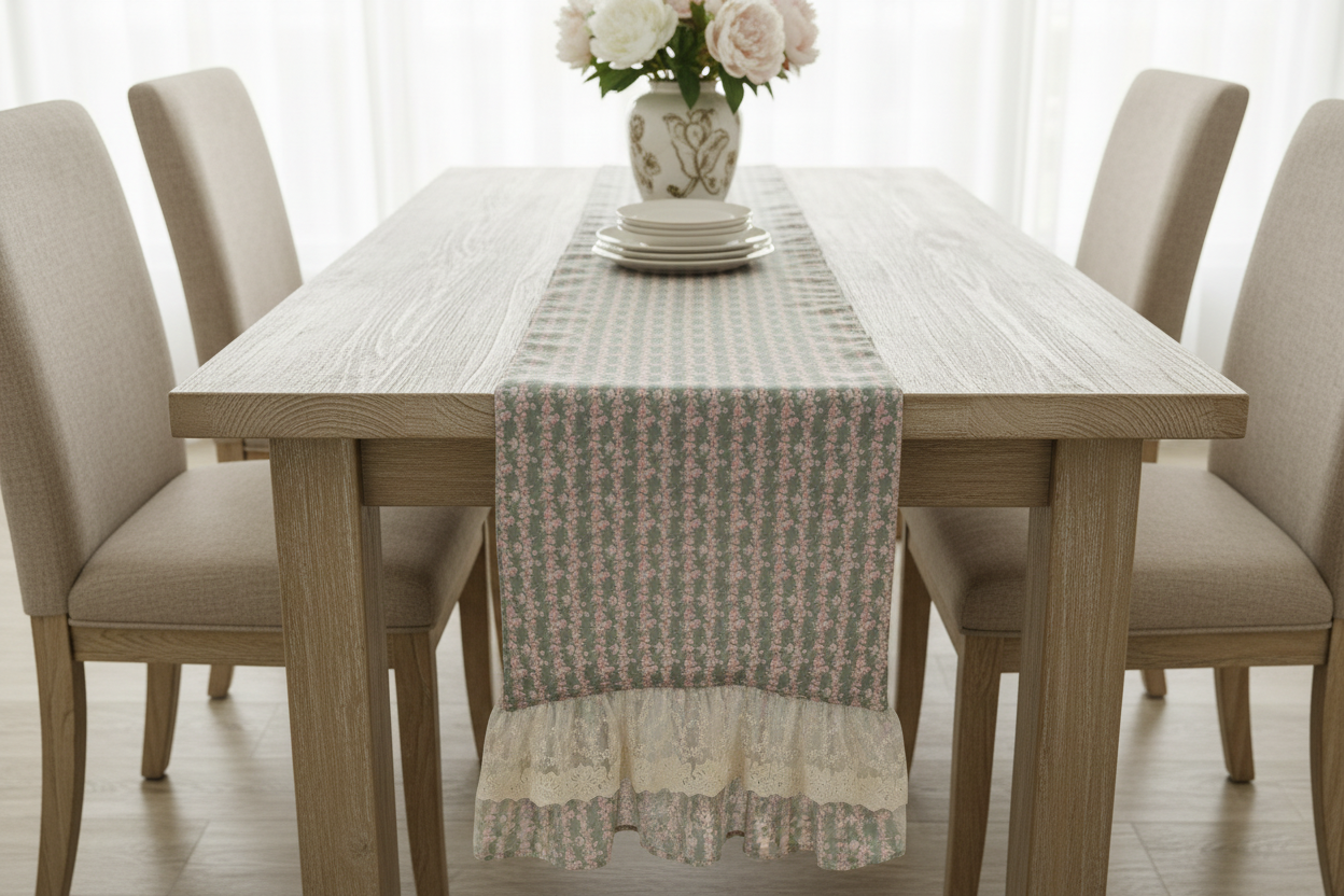 Runner 50x150 linea 'Amicizia Fiorita' - Blanc Mariclò