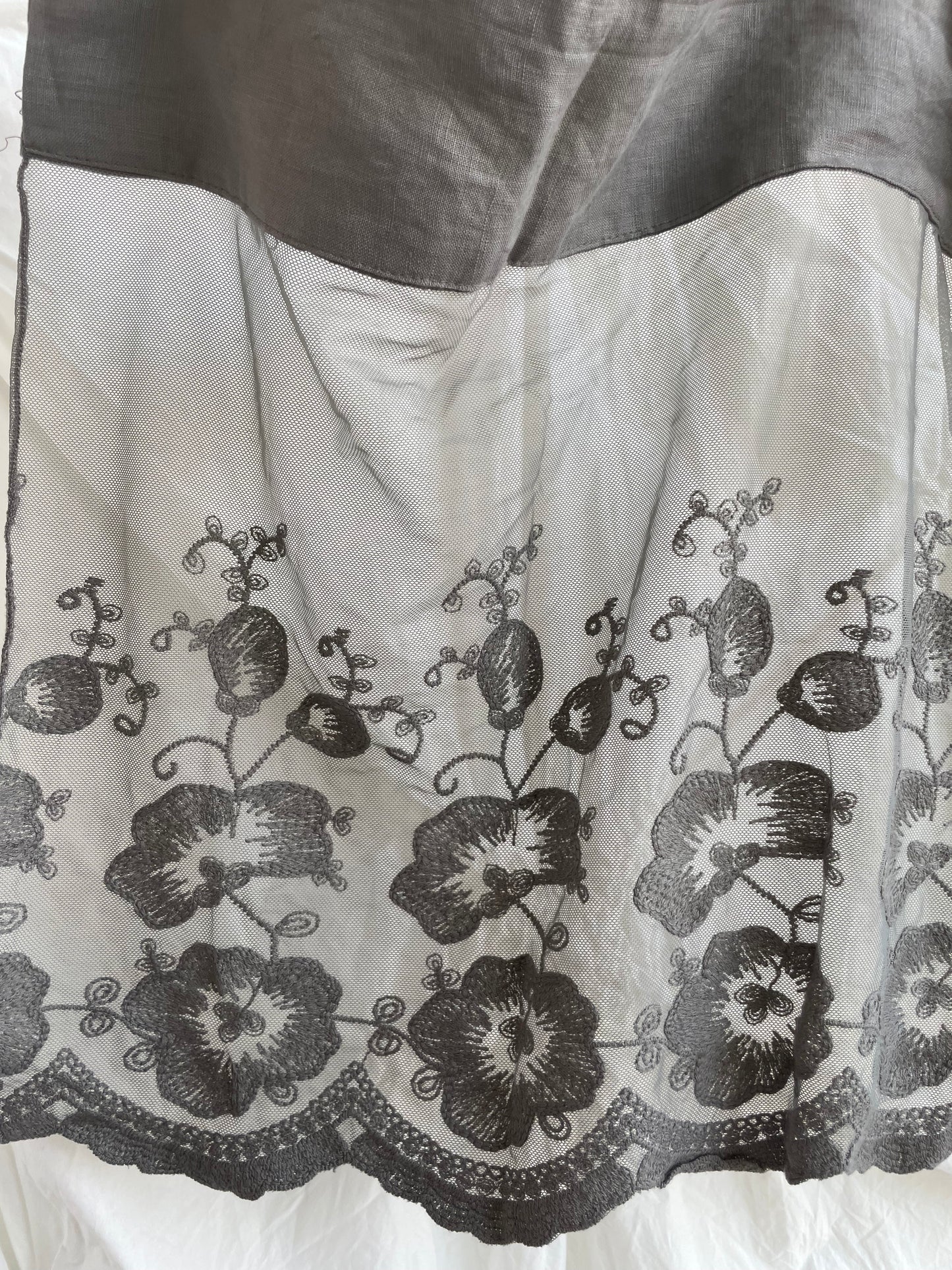 Mantovana finestra pizzo 160x38H colore grigio fumo - Chez moi