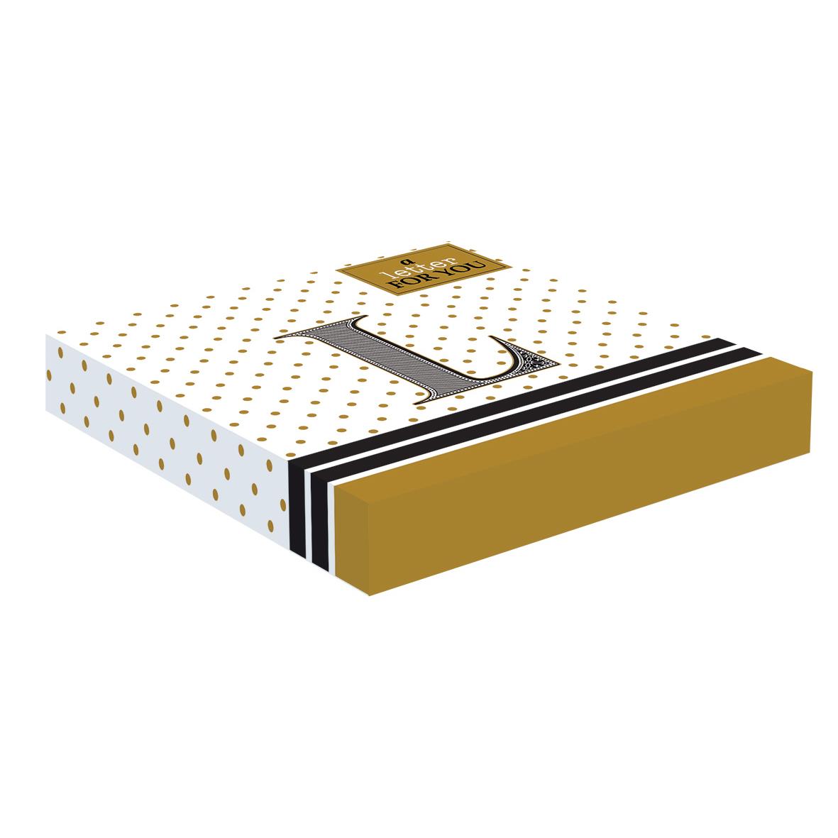 Piatto dessert in porcellana bianca lettera 'L' - Easylife