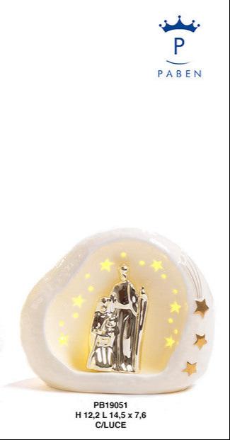 Grotta con Natività oro 14,4x7,6x12,2H - Paben