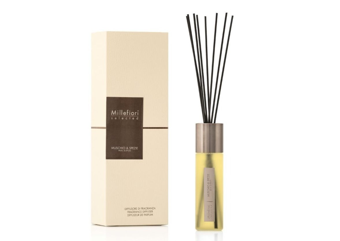 Diffusore di fragranze Selected 'Muschio e Spezie' - Millefiori Milano