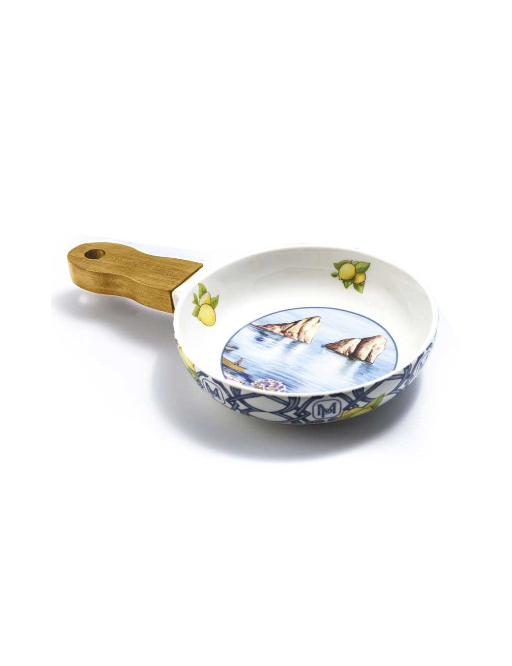 PADELLA ANTIPASTIERA CON MANICO IN LEGNO "LINEA CAPRI" -MADRHÉLEN