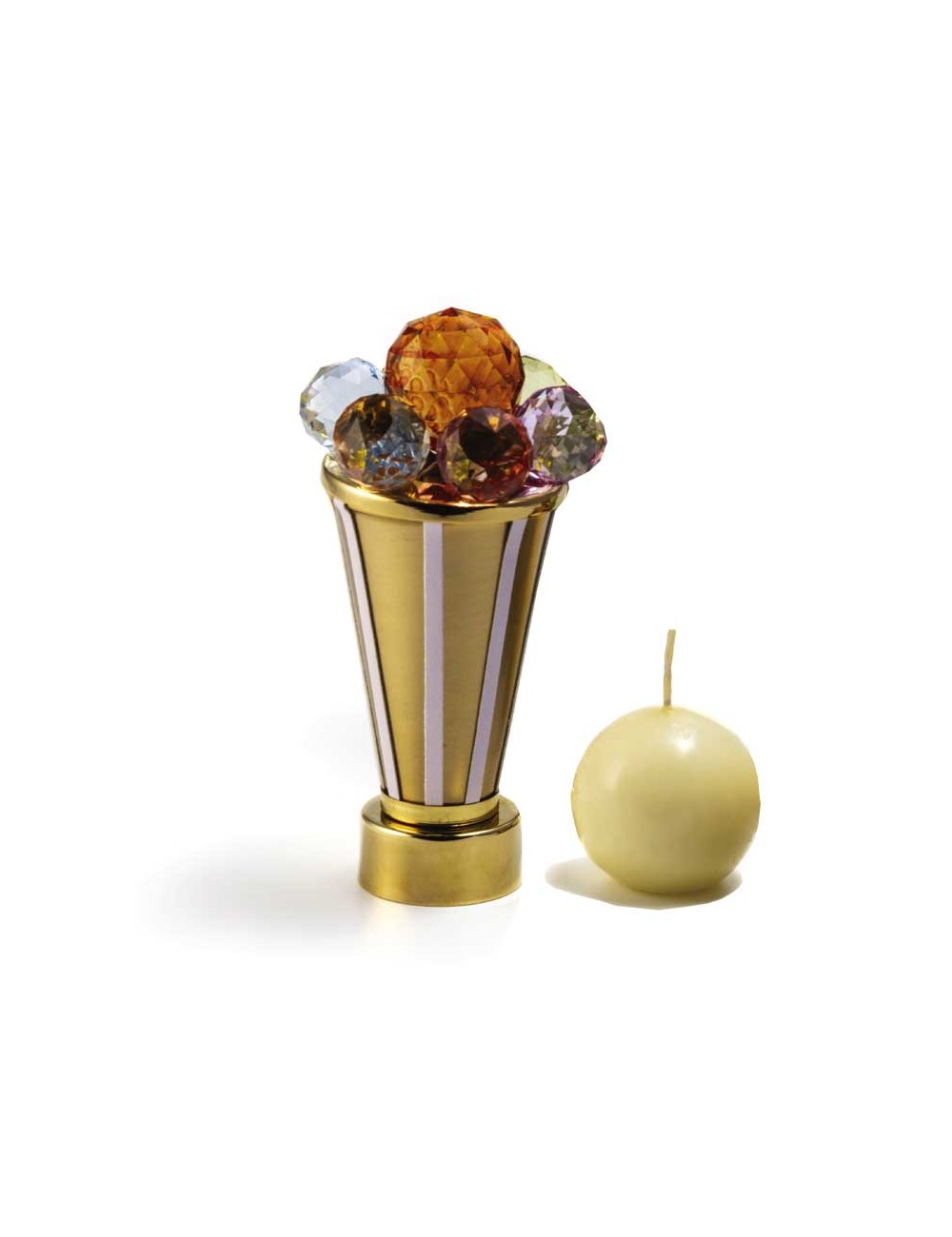 PORTA CANDELA CONO GELATO "LINEA ICE" -MADRHÉLEN