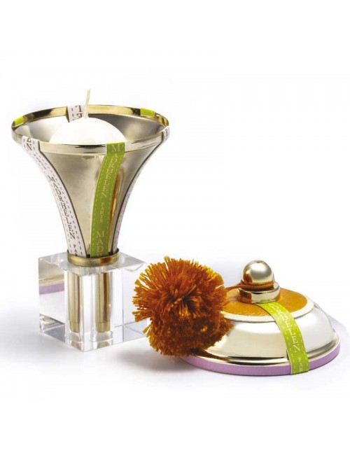 PORTA CANDELA SFERICA "LINEA TROTTLE" -MADRHÉLEN