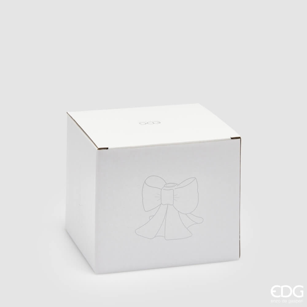 Portacandela a fiocco verde velluto L13 H11 - EDG