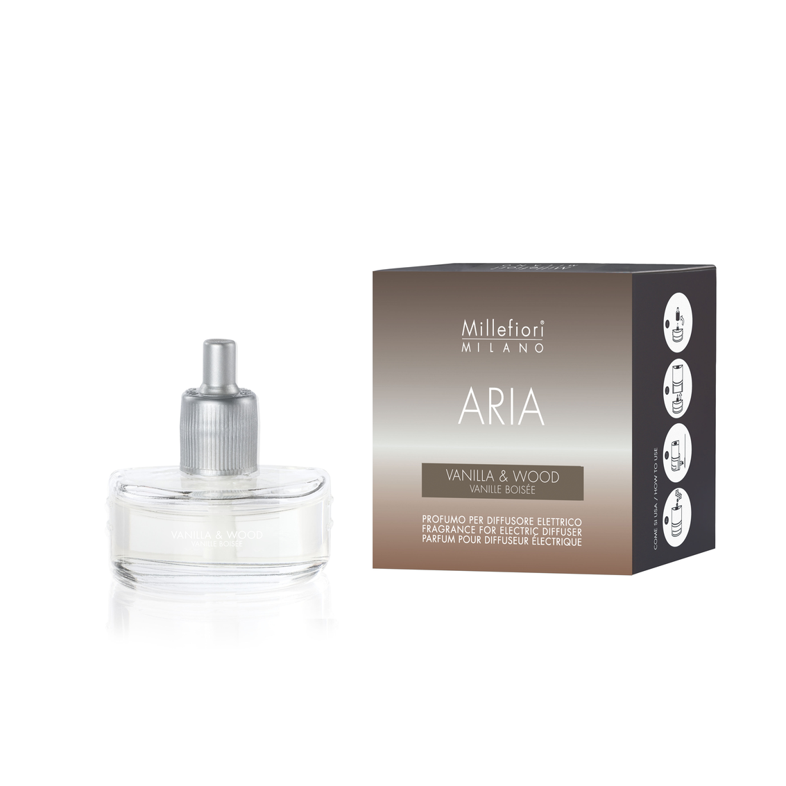 Vanilla & Wood - Ricarica per diffusori di fragranze elettrico ARIA Millefiori Milano