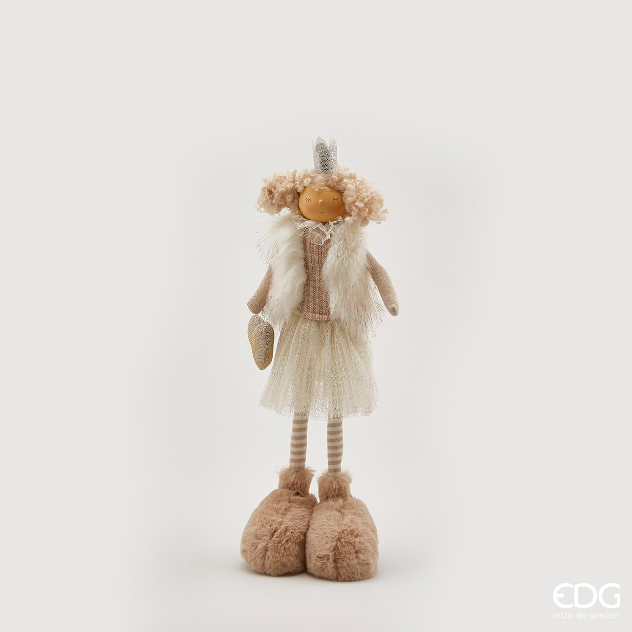 Bimba tricot con pelliccia bianca- EDG