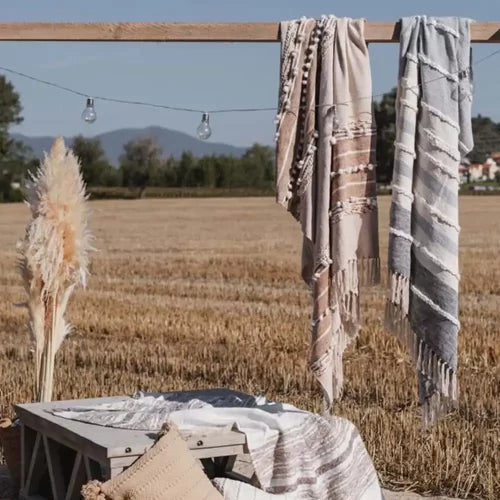 Copritutto/Plaid "Ecletic Day"- Blanc Mariclò