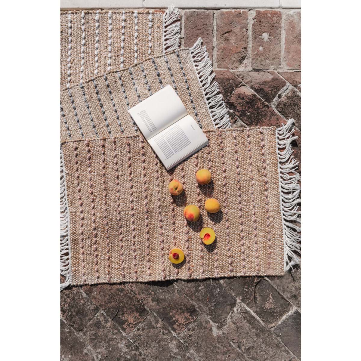 Tappeto ass. con frange 'Rown Collection'- Blanc Maricló