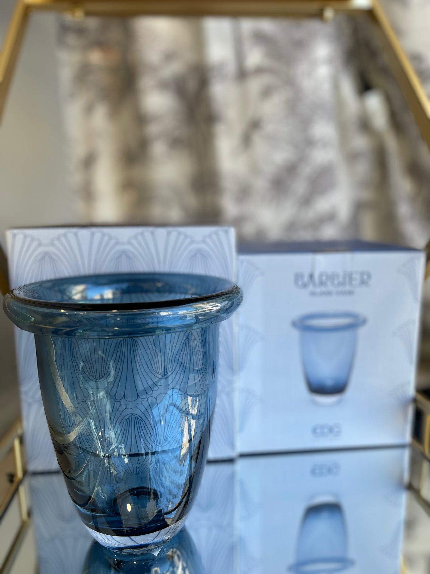 Vaso con bordo grande azzurro - EDG