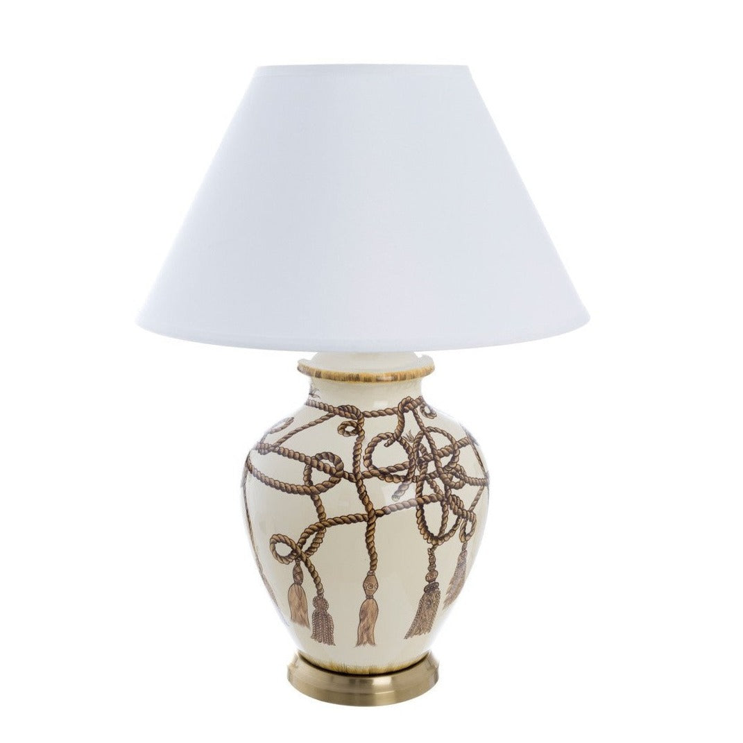 BASE LAMPADA CON PARALUME "KREISLERIANA"-BLANC MARICLO'