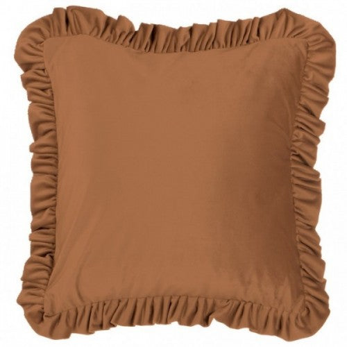 Cuscino con gala in velluto "Morbido Sonno" 45x45 - Blanc Maricló