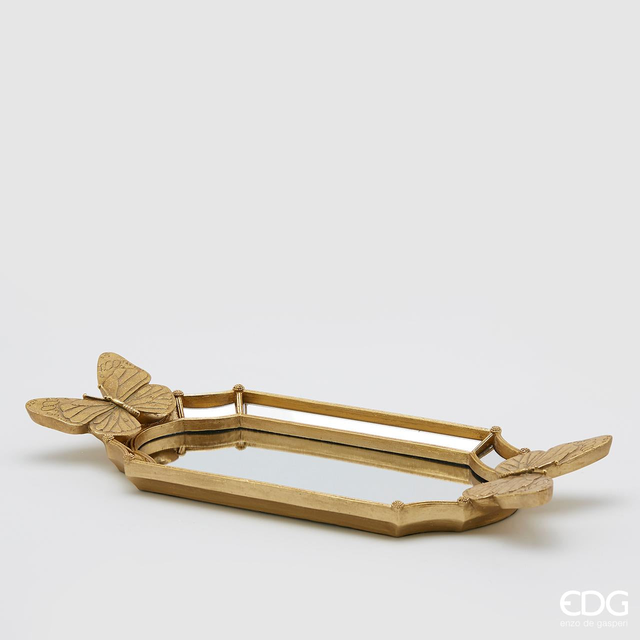 Vassoio Specchio C/Farfalle 47x19 - EDG