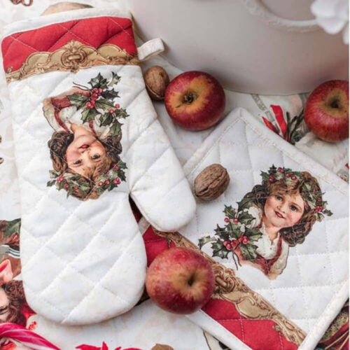 Guanto e presina ‘C'era una volta’ - Blanc Maricló