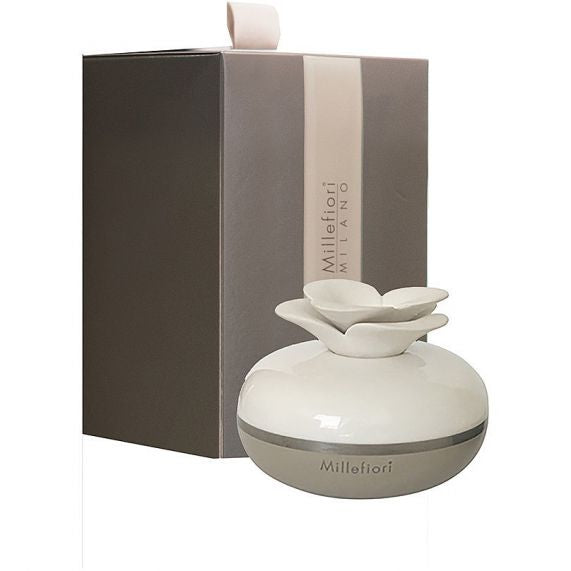 Air Design diffusore in porcellana con fiore tortora - Millefiori Milano