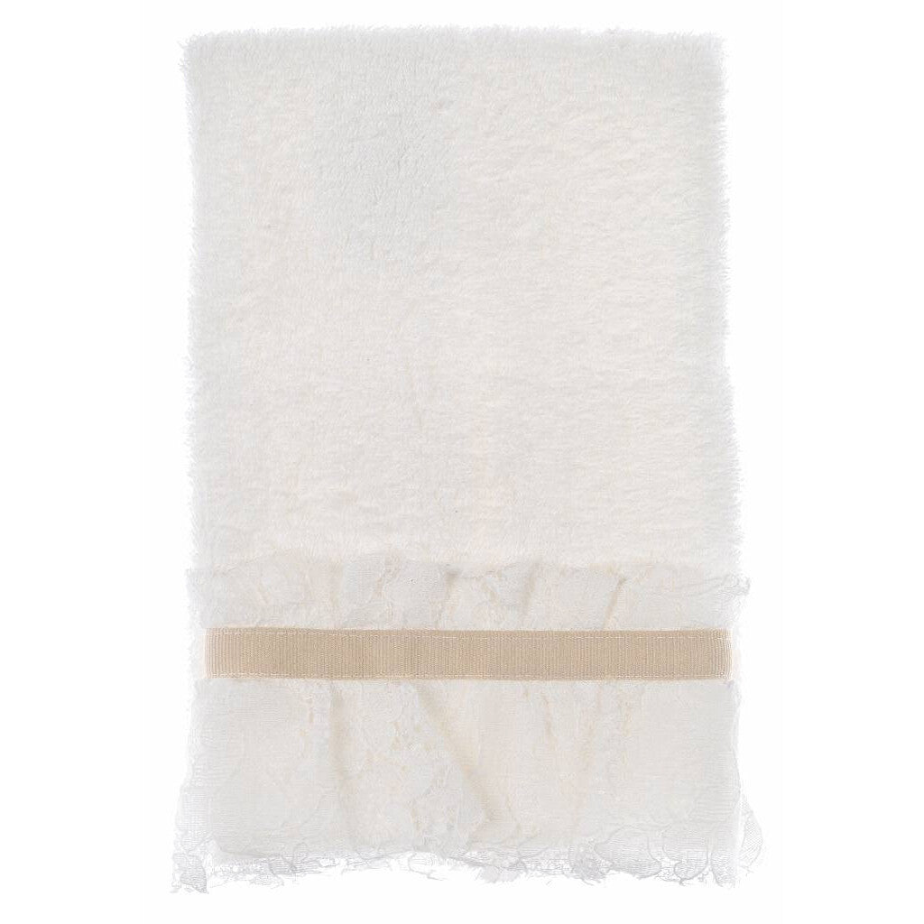 Telo doccia con pizzo bianco 90x150 - Blanc Maricló