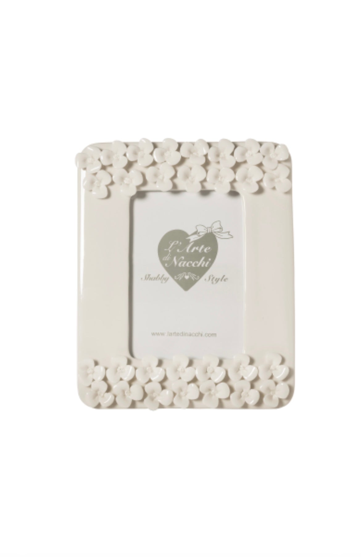 Porta foto in ceramica con fiorellini - L’arte di nacchi