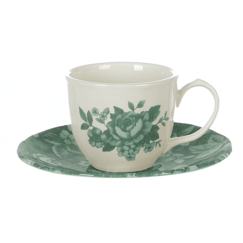 Set di 6 tazzine caffè serie ‘Splendo Green’ - Blanc Mariclò