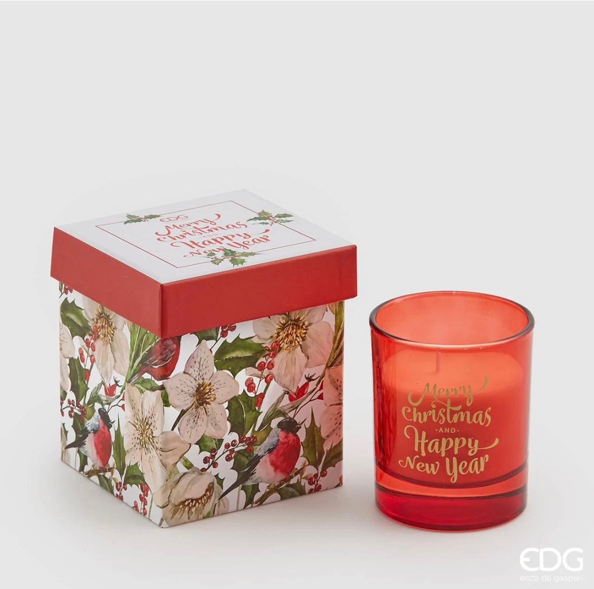 Candela in vetro con scatola musicale - EDG