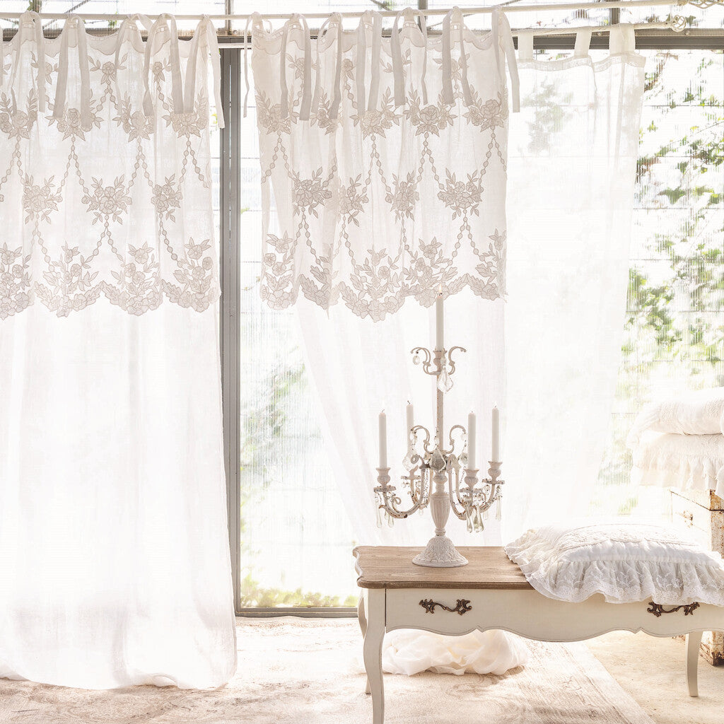 Tenda a finestra serie 'Clarissa' 60x220H - Blanc Maricló