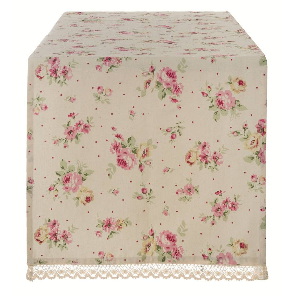 Runner beige floreale ‘Desdemona’ 45x152 - Blanc Maricló