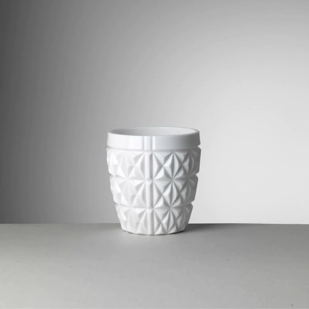 6 Bicchieri acqua ‘Stella’ smalto bianco - Mario Luca Giusti