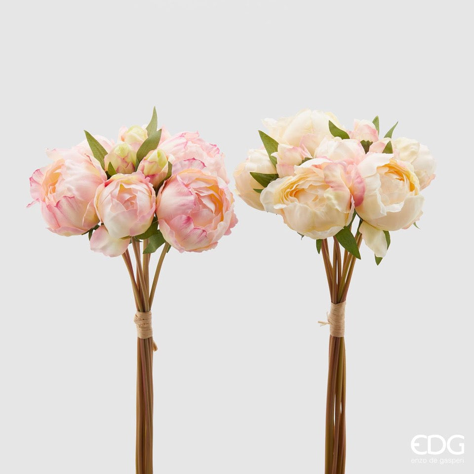 Peonia OLIS mazzo9pz (2ass.) h 43 pink/cream - EDG