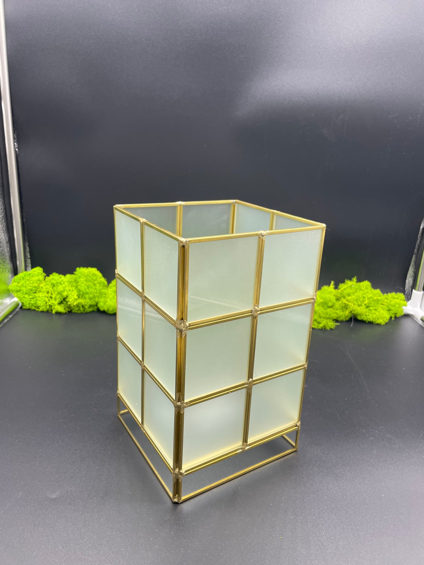 Porta candela quadrato a riquadri - EDG