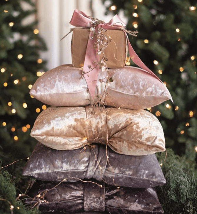 Cuscino piccolo a fiocco rosa - Blanc Maricló