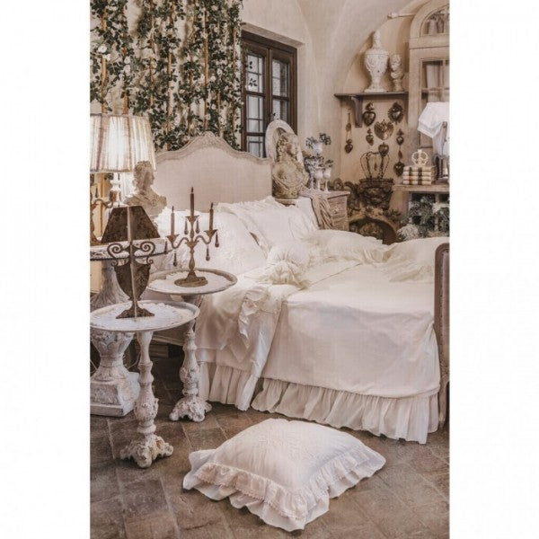 Set copripiumino matrimoniale bianco 240x260 con 2 copriguanciali - Blanc Mariclò