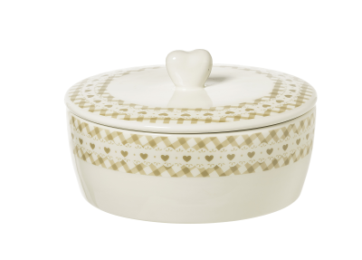 Biscottiera con tappo cuore D20 11,5H- L'arte di nacchi