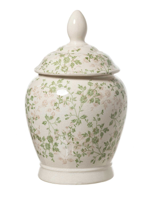 Potiche ceramica con edera L23 H36 - L'arte di nacchi