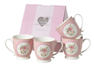 Set 4 tazze Mug rosa - L'arte di nacchi