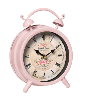 L'Arte di nacchi - Orologio in ferro rosa 16x20