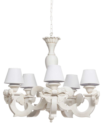 Lampadario fiocchi 5 luci D74xH67 - L'arte di nacchi