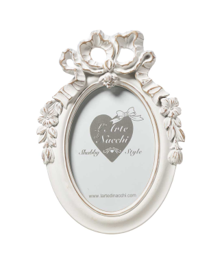 Portafoto ovale con fiocco L18,50 H25 - L’arte di Nacchi