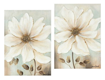 Coppia tele con fiori L50 H70 - L'Arte di Nacchi