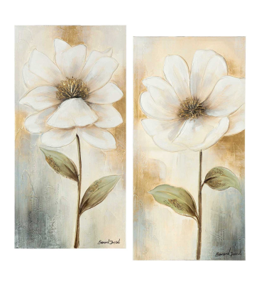 Coppia tele con fiori L40 H80 - L'Arte di Nacchi