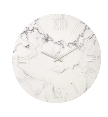 Orologio effetto marmo carrara  D45 - L’arte di Nacchi