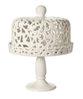 Alzatina con coperchio traforata D23 H29 - L'arte di nacchi