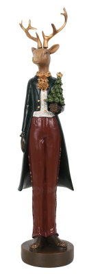 Decoro renna maschio 8x8,5x32 - L'arte di nacchi